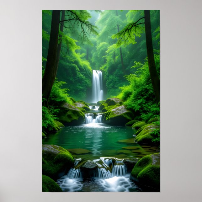 Wasserfall Poster (Vorne)