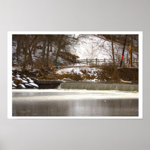 Wasserfall-Poster am Staudamm Poster