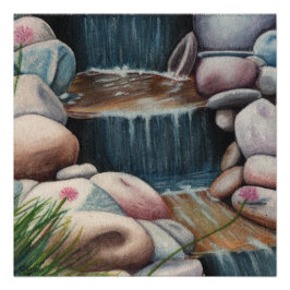 Wasserfall-Poster Poster