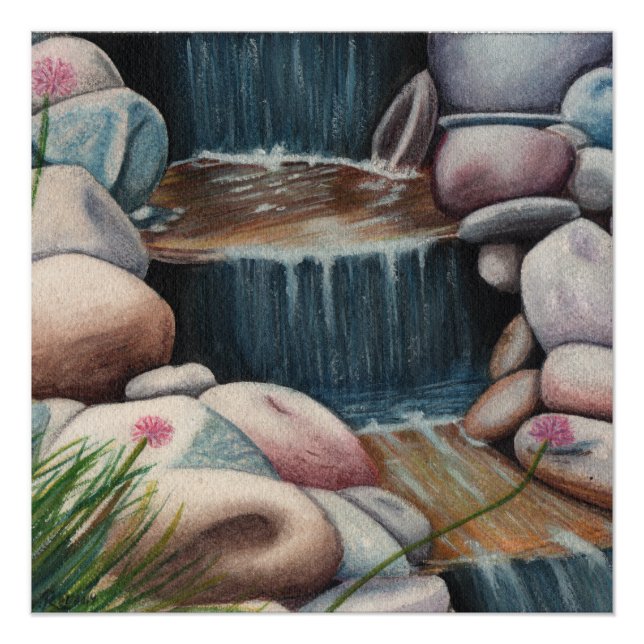 Wasserfall-Poster Poster (Vorderseite)