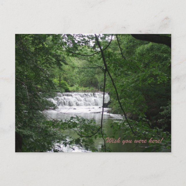 Wasserfall Postkarte (Vorderseite)