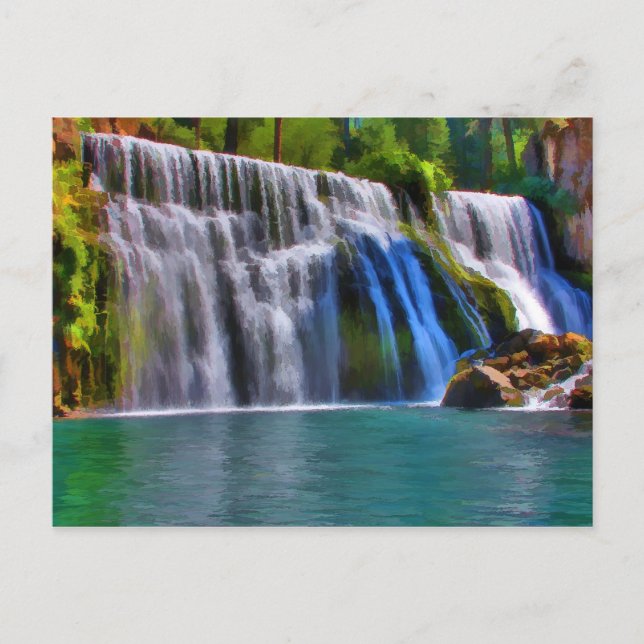 WASSERFALL POSTKARTE (Vorderseite)