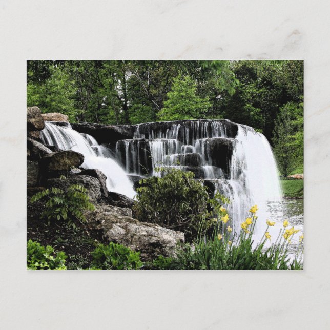Wasserfall Postkarte (Vorderseite)