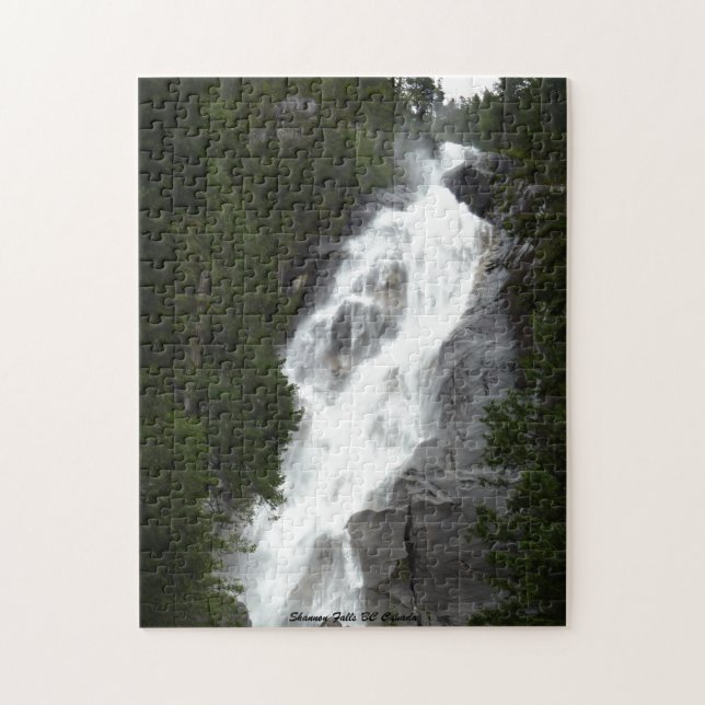 Wasserfall Puzzle Shannon Falls BC Naturepuzzle (Vertikal)