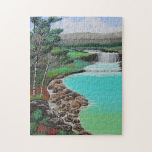 Wasserfall-Puzzlespiel