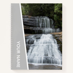 Wasserfall Regenwald Tasmania Australien, Silber Notizbuch