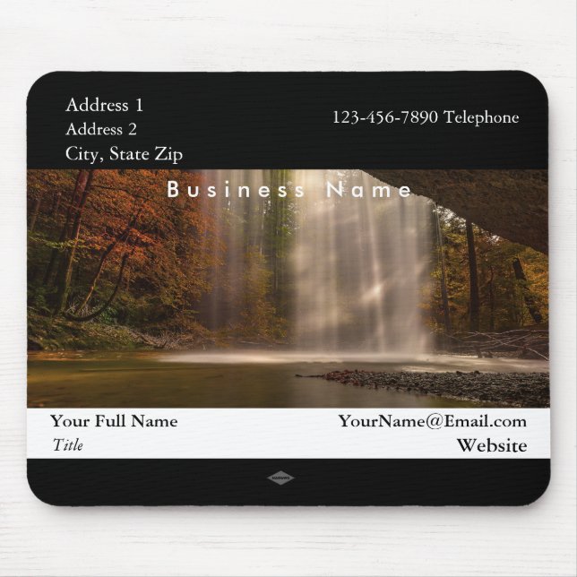 Wasserfall Retreat Werbeaktion Foto Mousepad (Vorne)