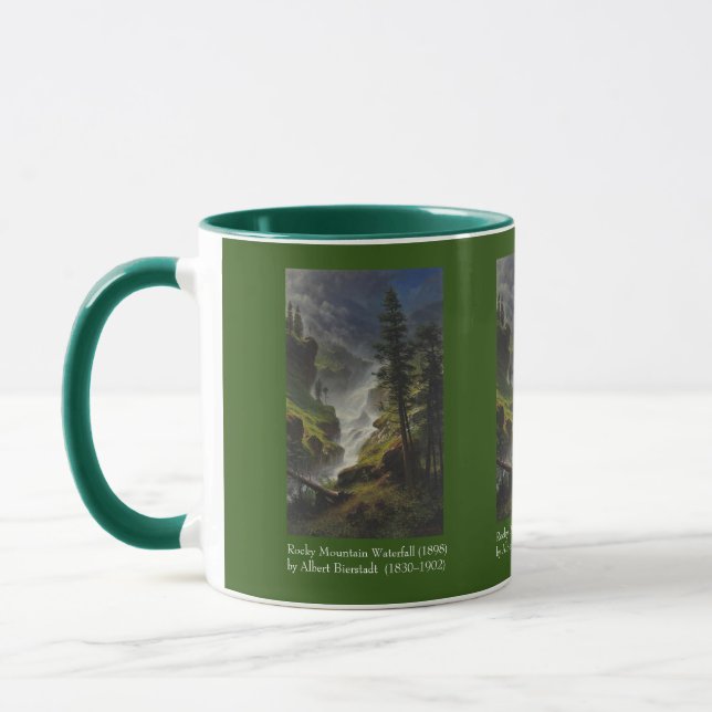 Wasserfall Rocky Mountain (1898) von Albert Bierst Tasse (Links)
