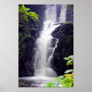 Wasserfall, Schottland Poster