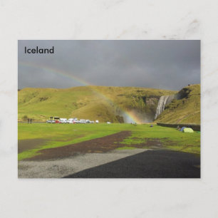 Wasserfall Skógafoss, Skógá-Fluss, Südisland Postkarte