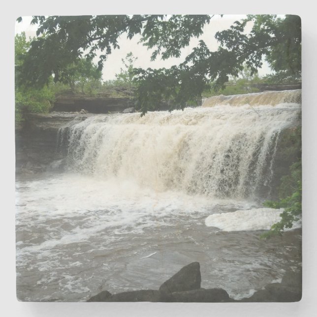 Wasserfall Steinuntersetzer (Vorderseite)