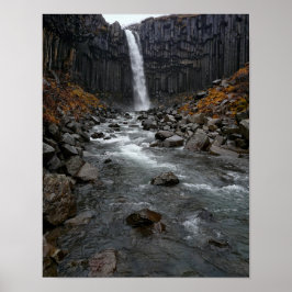 Wasserfall Svartifoss in Island-Poster Poster