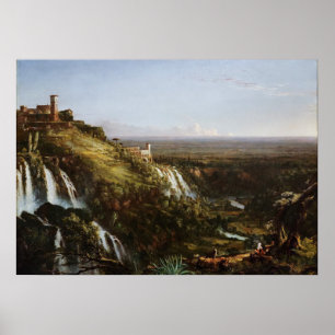 Wasserfall Tivoli — Tempel des Sibyl, Cole Poster