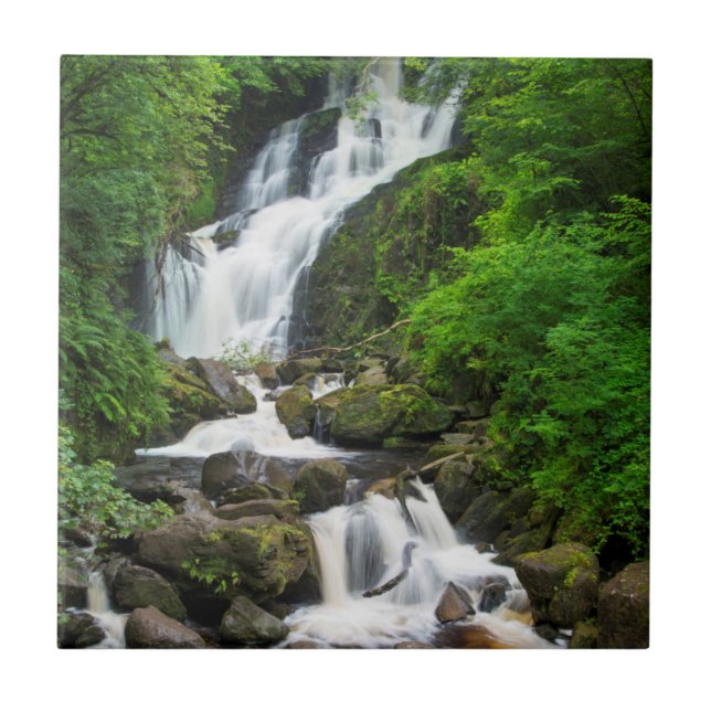 Wasserfall Torc landschaftlich, Irland Fliese (Vorderseite)