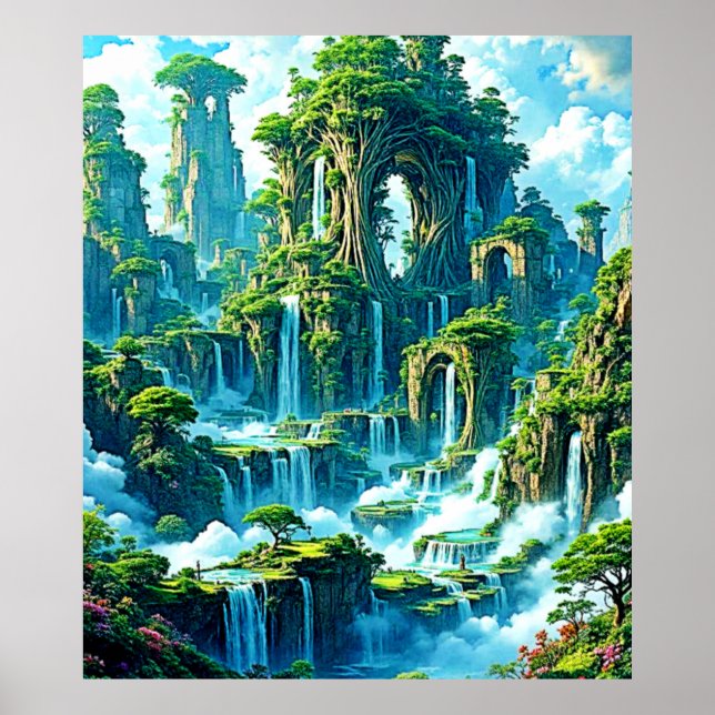 Wasserfall Trek Kingdom Dream Poster (Vorne)