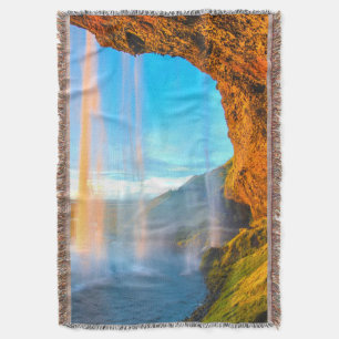 Wasserfall über Felsen Naturfotografie Friedlich Decke