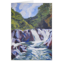 Wasserfall und blauer Himmel