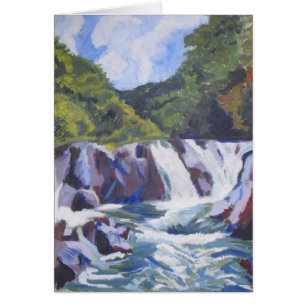 Wasserfall und blauer Himmel