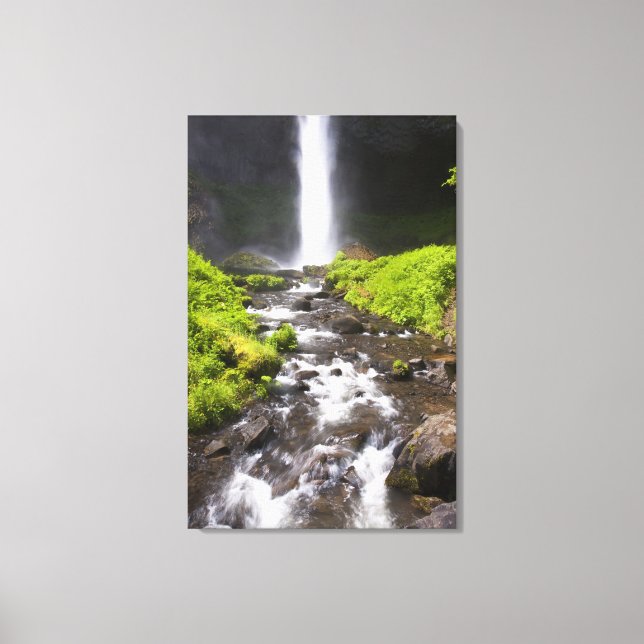 Wasserfall und Fluss Leinwanddruck (Vorderseite)
