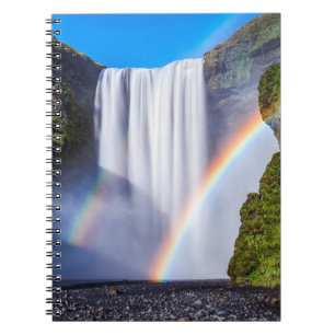 Wasserfall und Regenbogen Notizblock