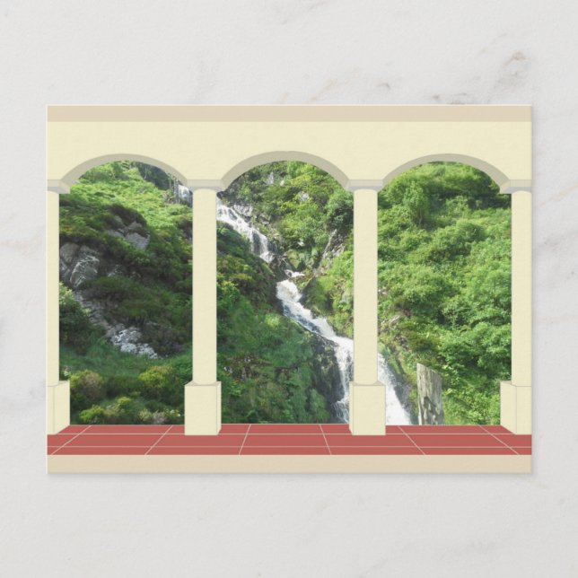 Wasserfall unter Arch Postkarte (Vorderseite)