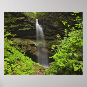 Wasserfall, untergehen, Whiteoak Sink, Poster