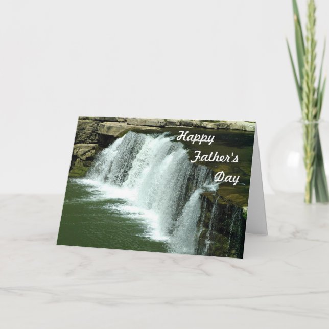 Wasserfall Vatertagskarte Karte (Vorderseite)