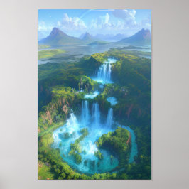 Wasserfall verzaubern poster