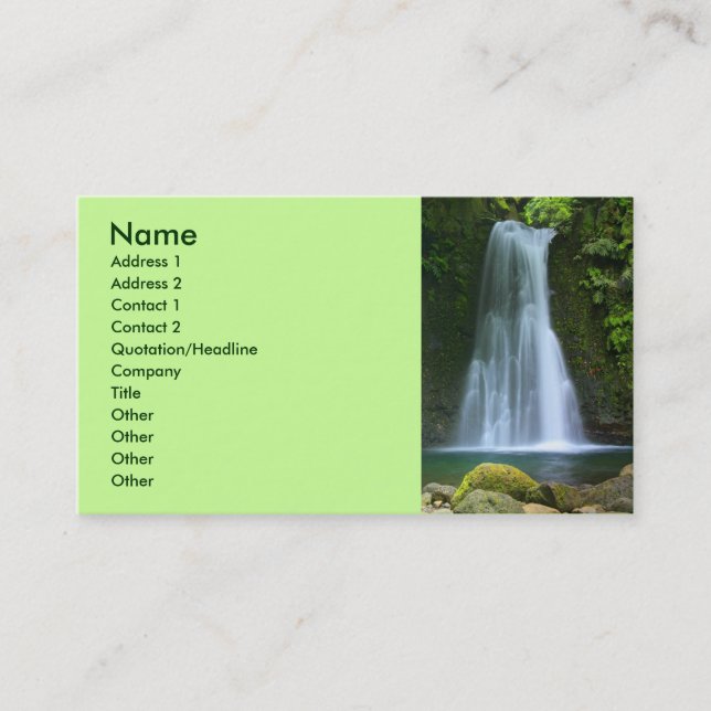 Wasserfall Visitenkarte (Vorderseite)