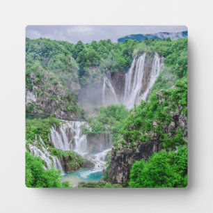 Wasserfall von Plitvicer Seen Fotoplatte