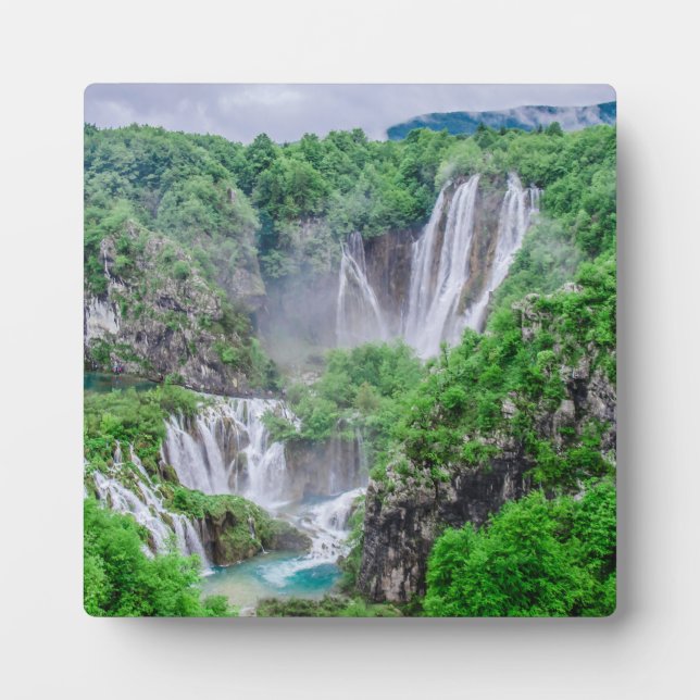 Wasserfall von Plitvicer Seen Fotoplatte (Vorderseite)