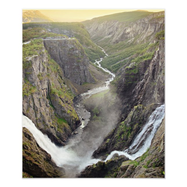 Wasserfall Voringsfossen in Norwegen drucken Fotodruck (Vorne)