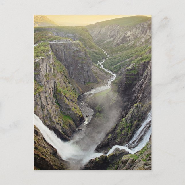 Wasserfall Voringsfossen in Norwegen Postkarte (Vorderseite)