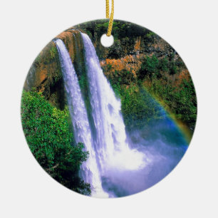 Wasserfall Wailua Kauai Hawaii Keramikornament