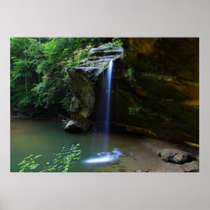 Wasserfall-Waldposter Poster