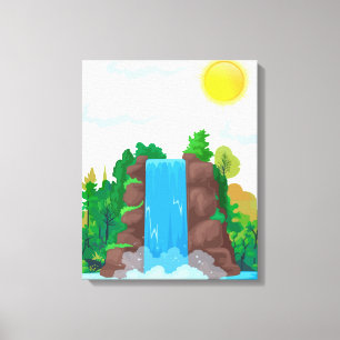 Wasserfall-Wandkunst Leinwanddruck