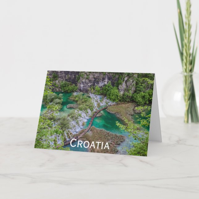 Wasserfall Wasserfall Wasserfall Wasserfall Wasser Feiertagskarte (Vorderseite)