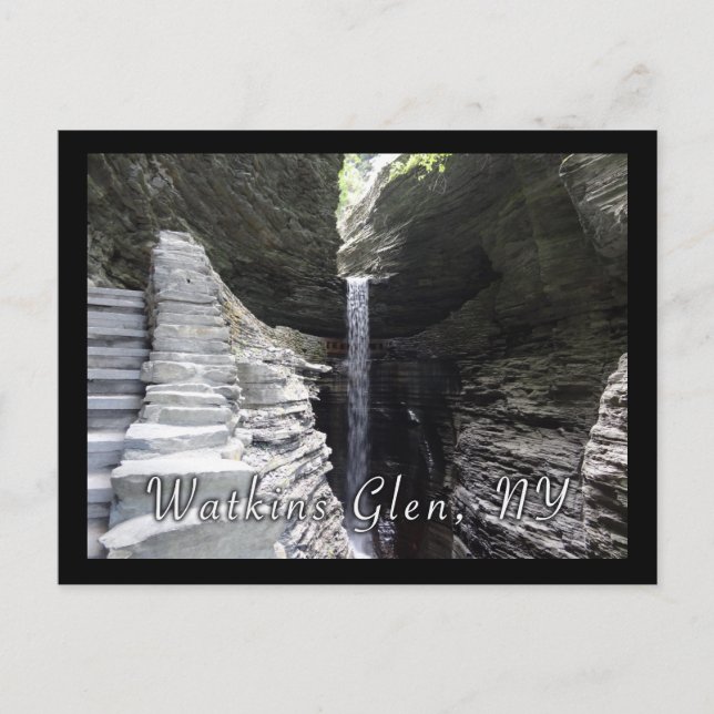Wasserfall Wasserfall Watkins Glen Postkarte (Vorderseite)
