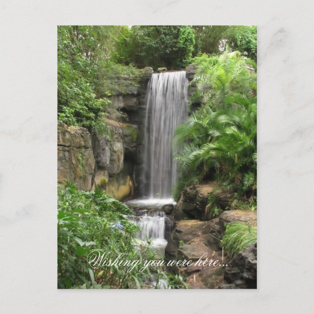 Wasserfall, wünscht ihr wärt hier... postkarte (Vorderseite)
