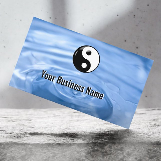 Wasserfall Yin Yang Business Card Visitenkarte (Von Creator hochgeladen)