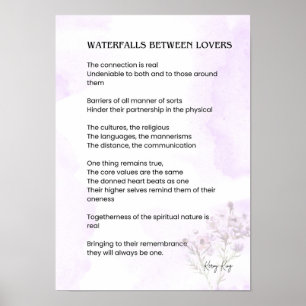 Wasserfall zwischen Liebenden Gedicht aufleben Poster