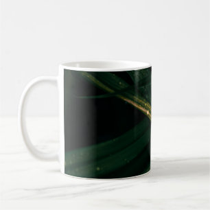 WASSERFÄLLE AUF GRÜNEN FLASCHEN KAFFEETASSE