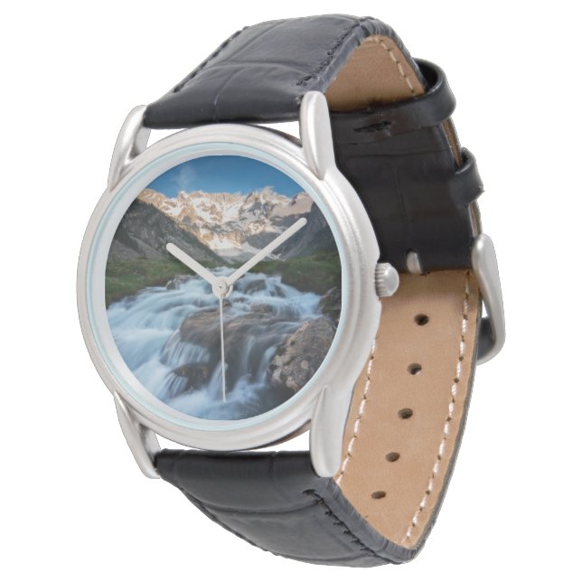 Wasserfälle | Aviolo Lake, Italien Armbanduhr (Schrägansicht)
