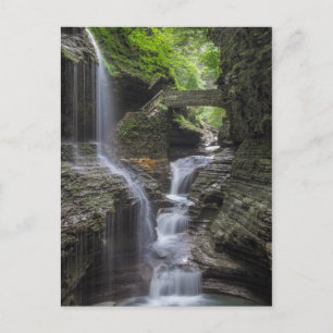 Wasserfälle des Frühlings in Watkins Glen Postkarte
