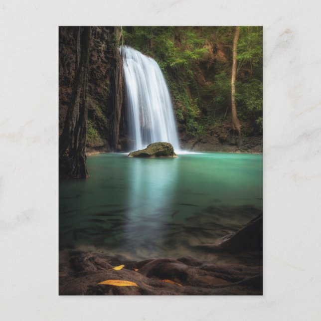 Wasserfälle | Erawan Wasserfall, Thailand Postkarte (Vorderseite)