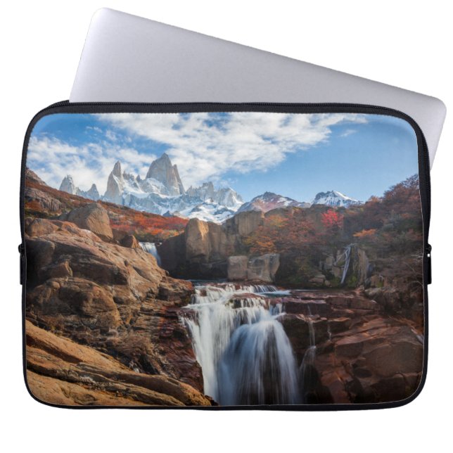 Wasserfälle | Fitz Roy Mountain, Argentinien Laptopschutzhülle (Vorderseite)