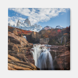 Wasserfälle Fitz Roy Mountain, Argentinien Magnet