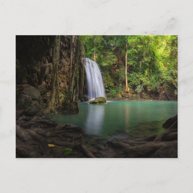 Wasserfälle | Frühjahr Regenwald Wasserfall Thaila Postkarte (Vorderseite)