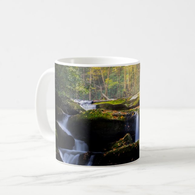 Wasserfälle | Great Smoky Mountain National Park Kaffeetasse (Vorderseite Links)