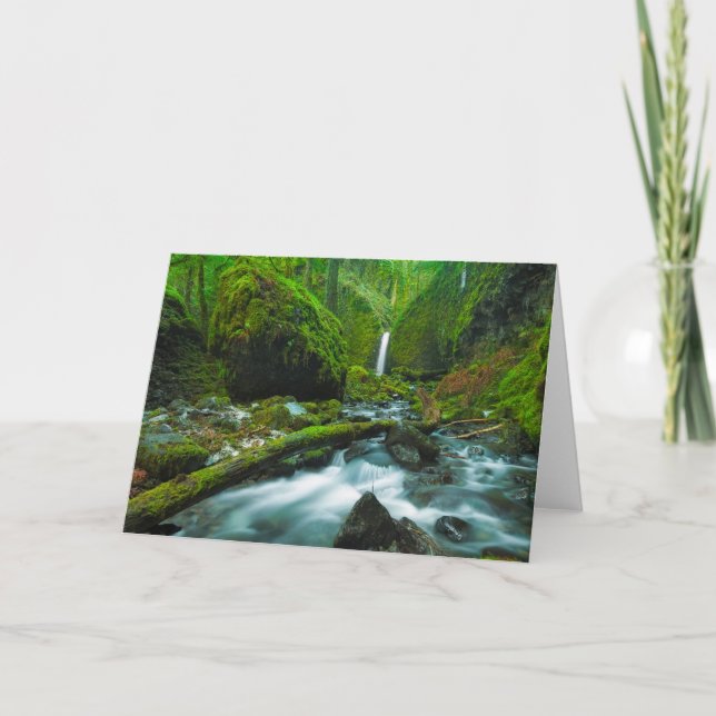 Wasserfälle | Grotto Falls, Oregon Karte (Vorderseite)